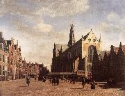 BERCKHEYDE, Gerrit Adriaensz. The Market Square at Haarlem with the St Bavo china oil painting reproduction